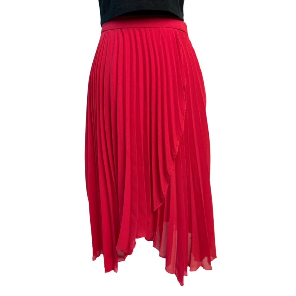 ASOS Red Pleated Skirt